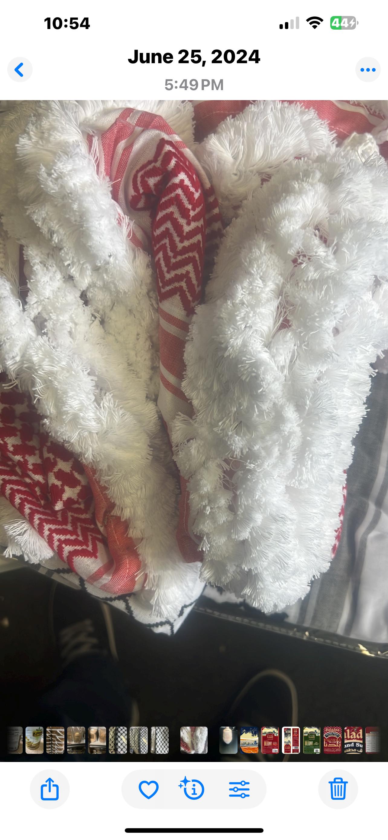 Authentic high quality Keffiyeh Scarf, Made in Jordan (48"x48") red on white