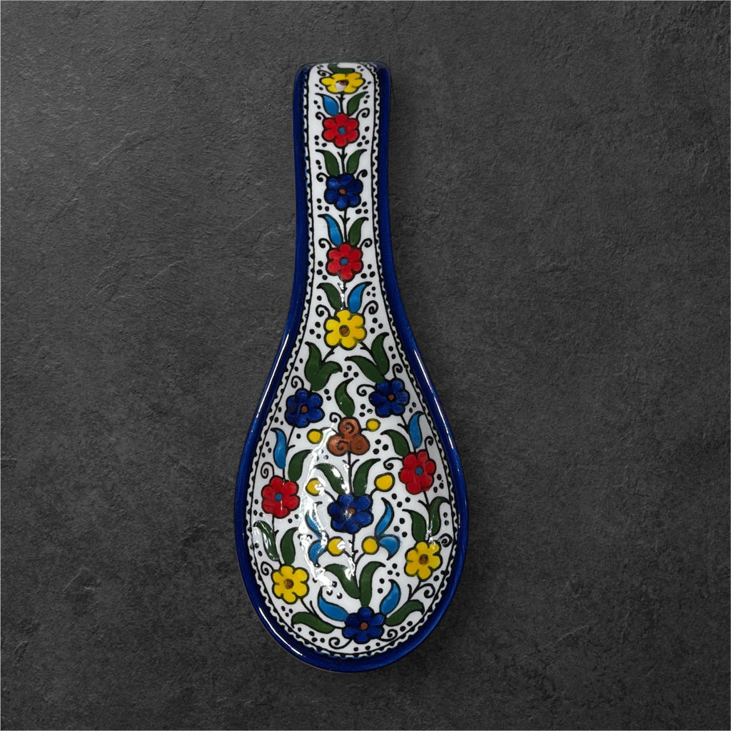 Handmade Ceramic spoon rest made in Hebron/Palestine by Fakhouri family