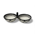Handmade ceramic Kuffiyeh zeit and zatar serving bowl 7”handmade in Palestine