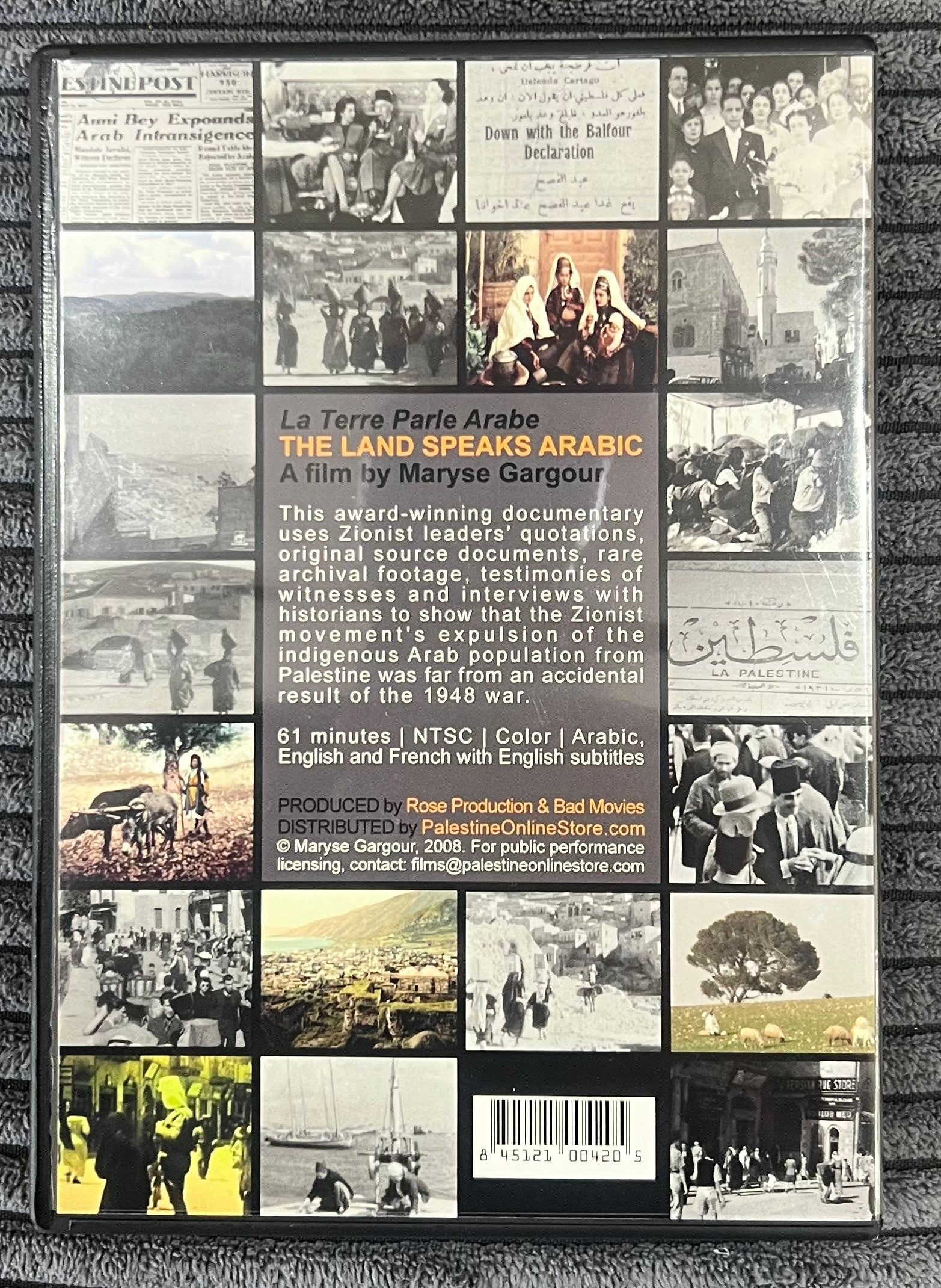 The Land Speaks Arabic Documentary DVD