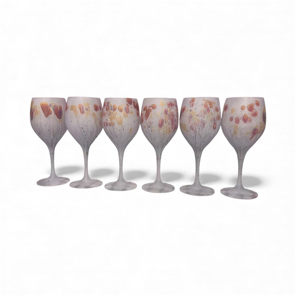Palestinian Handmade Hebron Glass set of 6 set.H