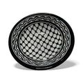 Handmade ceramic Kufiyeh design  serving bowl (3.5”)made in Palestine