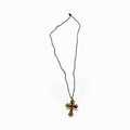 Mother of pearl hand work necklace made of olive wood 6