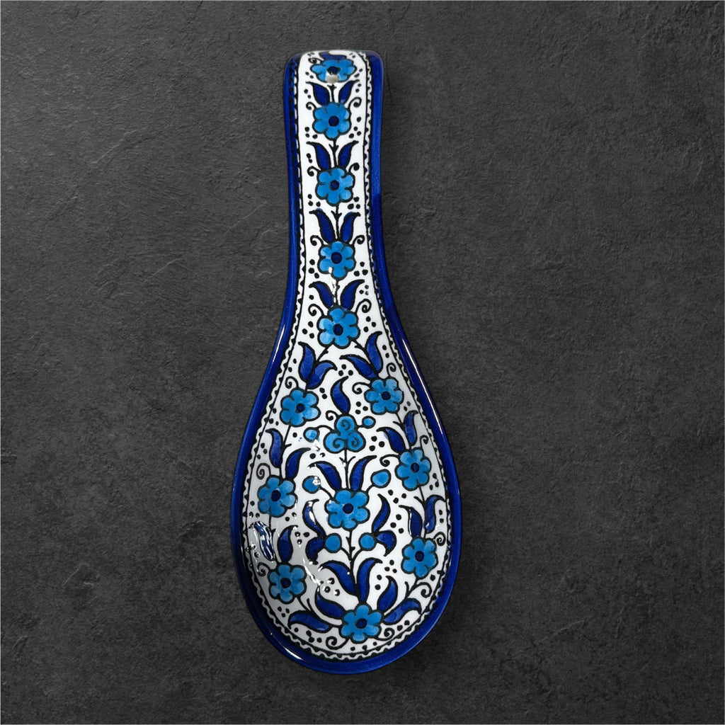 Handmade Ceramic spoon rest made in Hebron/Palestine by Fakhouri family