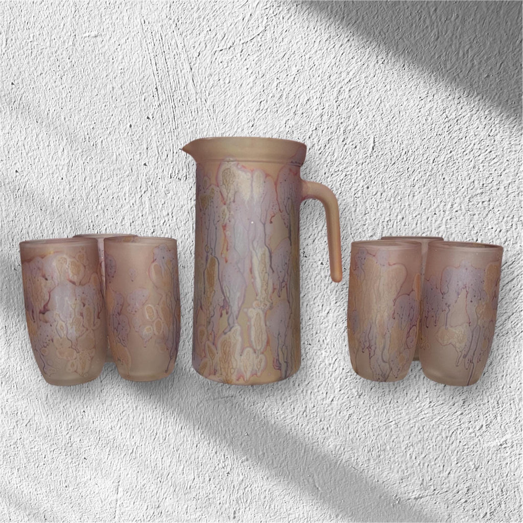 Palestinian Handmade Glass 7 Piece Set.B