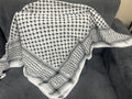 Woven Kufiya Scarf: Authentic Arafat Style, Made in Jordan (48”x48”)