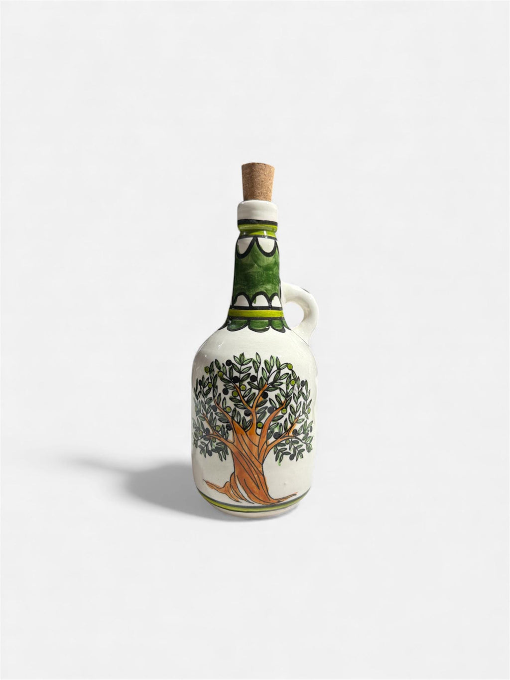 Handmade ceramic olive tree design zeit (8”)made in Hebron