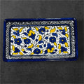 Handmade Rectangular ceramic serving plate made in Hebron/Palestine by Fakhouri family