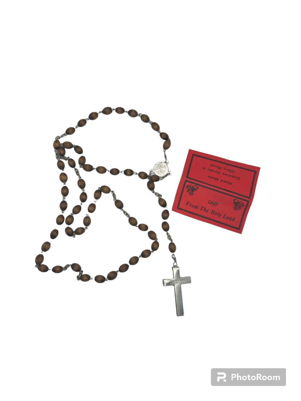Handmade Bethlehem aged olive Wood Rosary Made in , Palestine.
