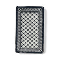 Handmade ceramic Kufiyeh design rectangular dish (6.5”)made in Hebron Palestine