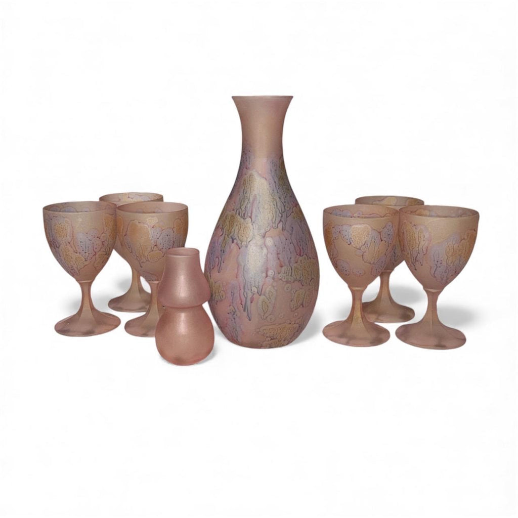 Palestinian Handmade Glass 8 Piece Set.D