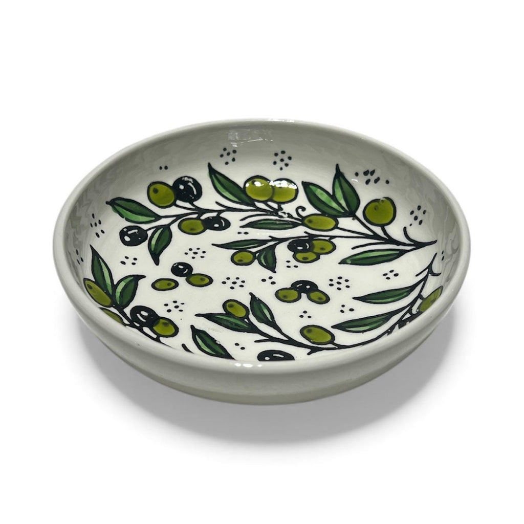 Handmade ceramic Olives design bowl (3.5”)made in Palestine