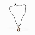 Mother of pearl hand work necklace made of olive wood 1