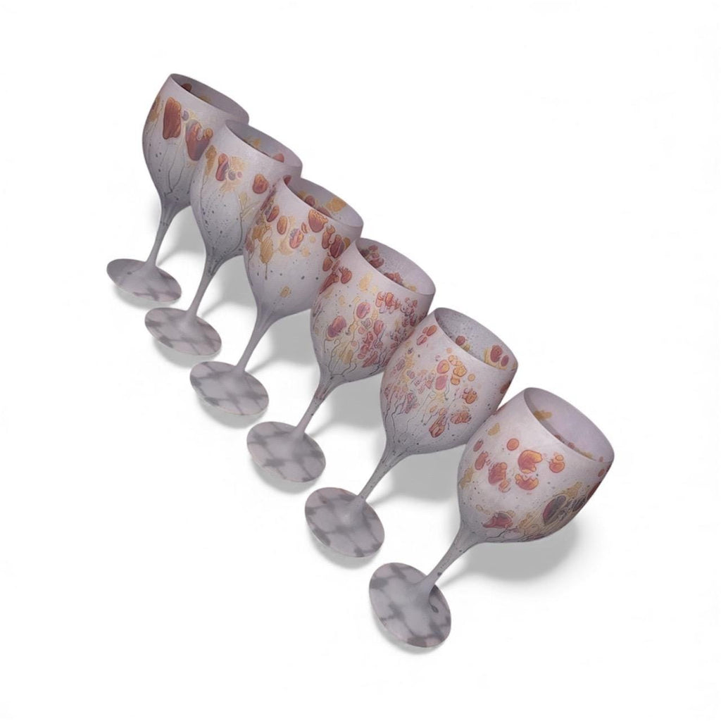 Palestinian Handmade Hebron Glass set of 6 set.H