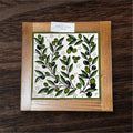 Handmade Ceramic And Wood trivet  handpainted in Hebron,Palestine