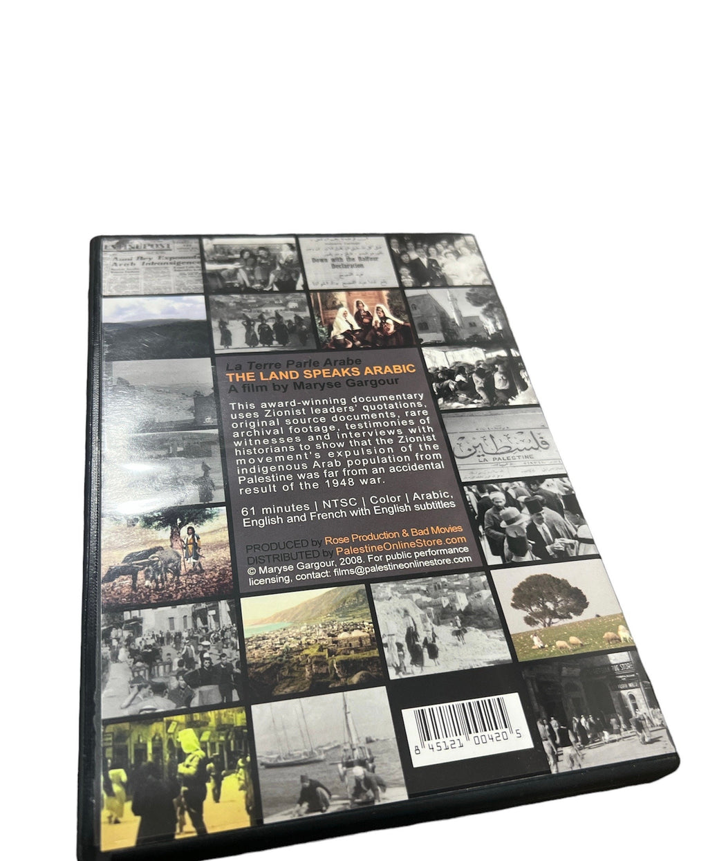 The Land Speaks Arabic Documentary DVD, Free Palestine