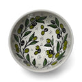 Handmade ceramic Olives design  bowl 6”made in Palestine