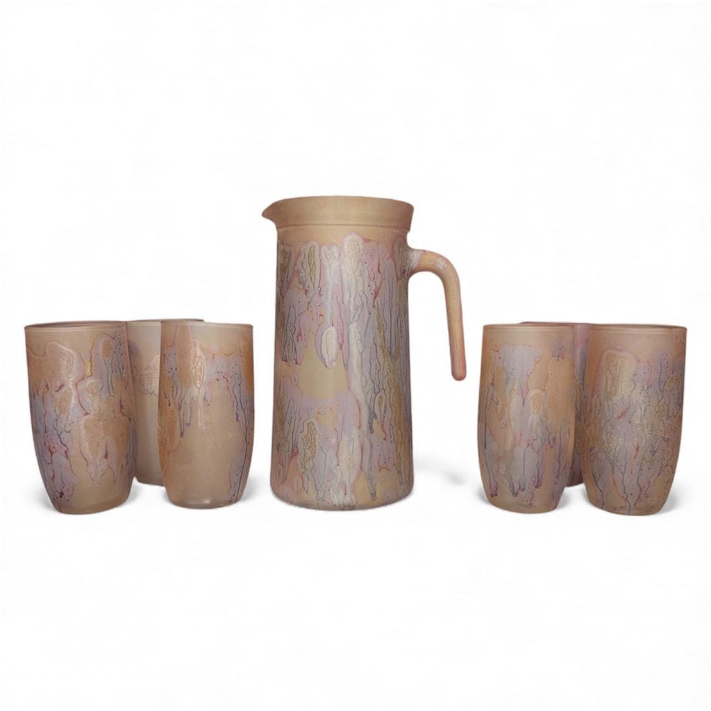 Palestinian Handmade Glass 7 Piece Set.C