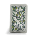 Handmade ceramic Olive branches design rectangular dish (6.5”)made in Hebron Palestine