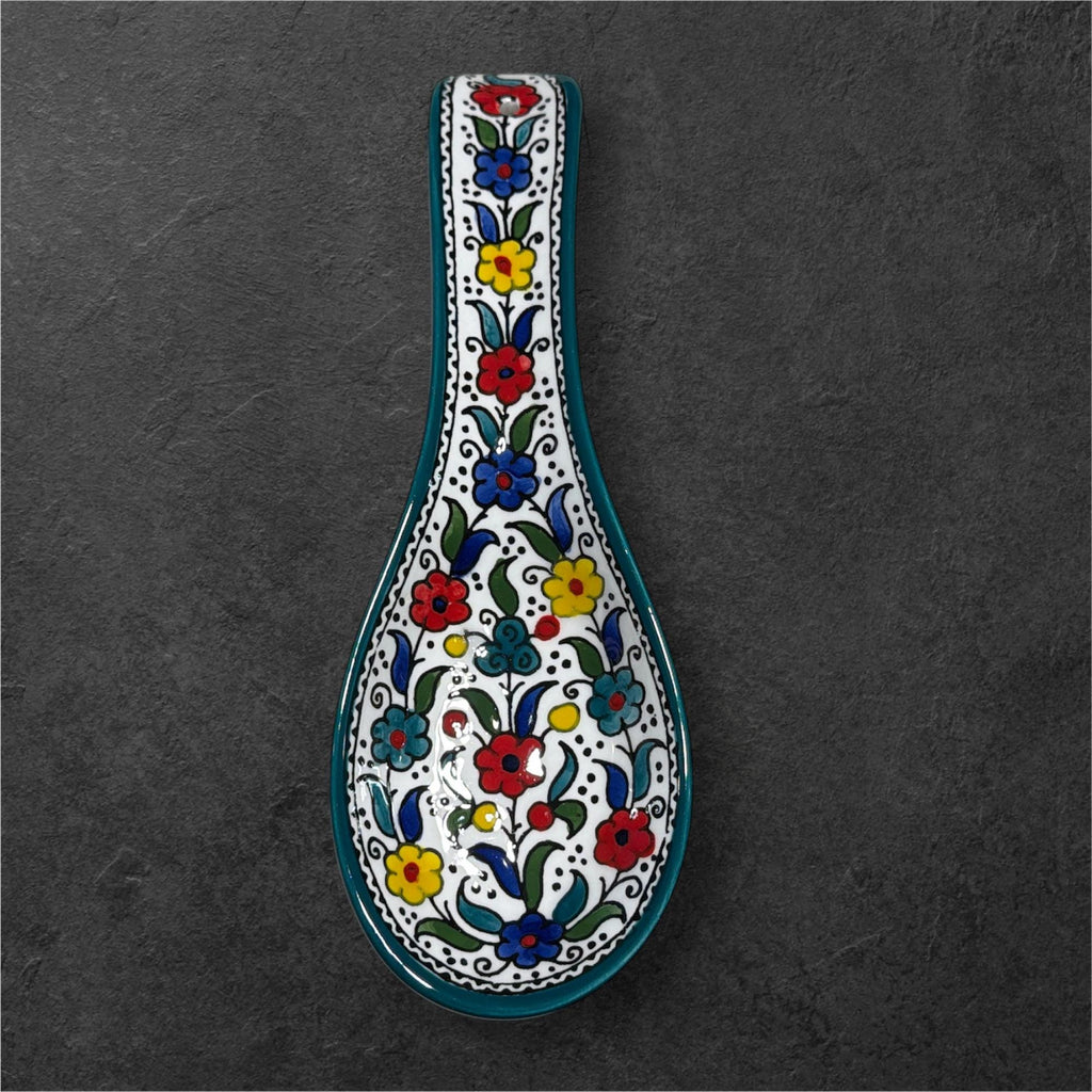 Handmade Ceramic spoon rest made in Hebron/Palestine by Fakhouri family