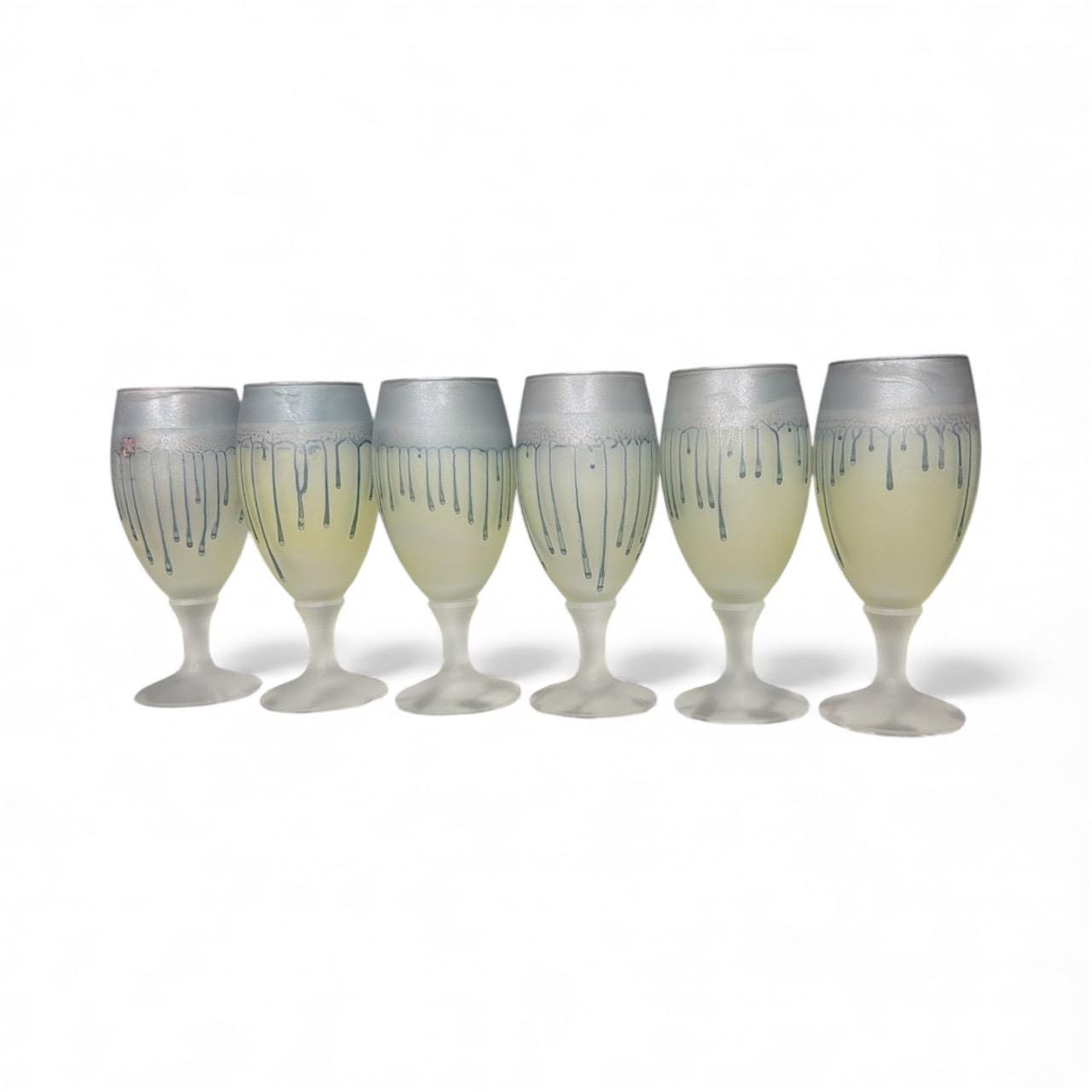 Palestinian Handmade Hebron Glass set of 6 set.E