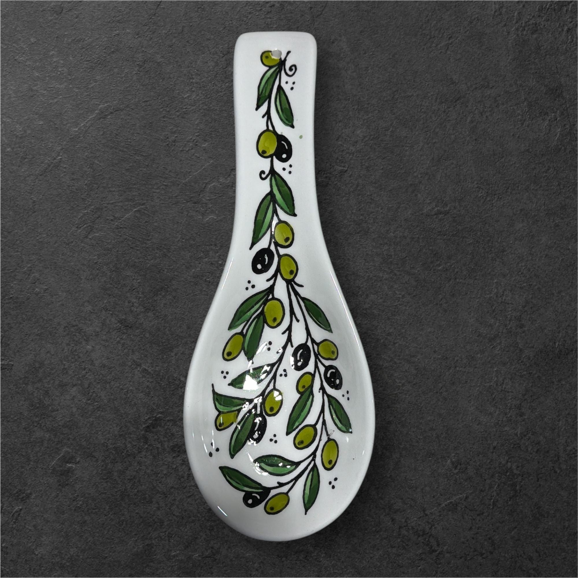 Handmade Ceramic spoon rest made in Hebron/Palestine by Fakhouri family