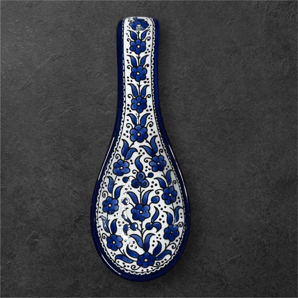 Handmade Ceramic spoon rest made in Hebron/Palestine by Fakhouri family