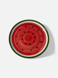 Handmade ceramic watermelon design serving circular plate made in Hebron (10”)