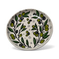 Handmade ceramic Olive’s design circle plate 5” made in Palestine