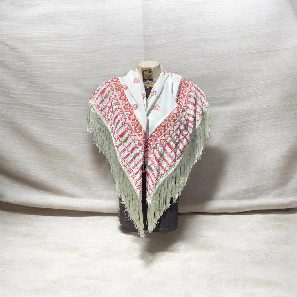 Woven embroidered fancy shawl triangle design (62”)